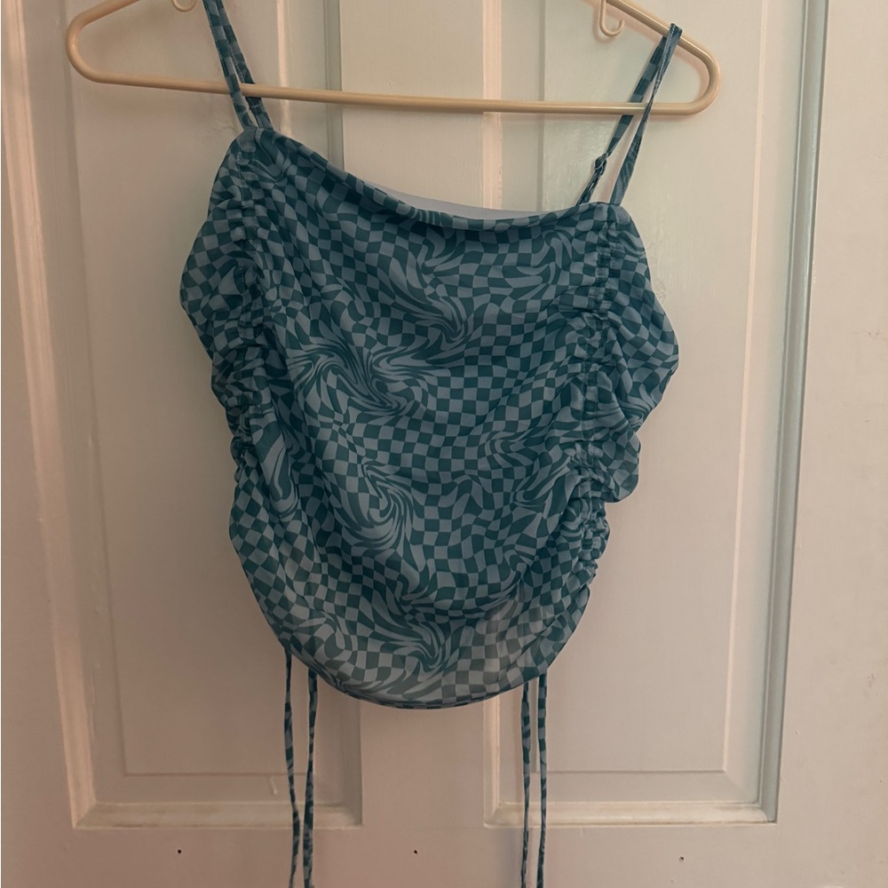 SO Ruched Blue Tanktop